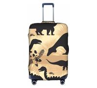 MMSJSBVY Paradise Beach Palm Trees Housse de bagage élastique résistante à la poussière et aux rayures pour bagages de 45,7 à 81,3 cm, Silhouette de dinosaure, XL