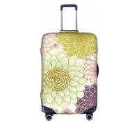 MMSJSBVY Paradise Beach Palm Trees Housse de bagage élastique résistante à la poussière et aux rayures pour bagages de 45,7 à 81,3 cm, Fleur de dahlia., S