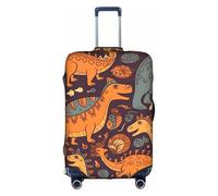 MMSJSBVY Paradise Beach Palm Trees Housse de bagage élastique résistante à la poussière et aux rayures pour bagages de 45,7 à 81,3 cm, Motif dinosaure., XL