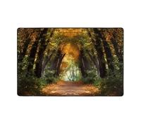 MMSJSBVY Pathway In The Woods Tapis de sol en flanelle doux, antidérapant et absorbant en mousse à mémoire de forme, convient pour salon, chambre à coucher, bureau, 152,4 x 99,1 cm, lavable