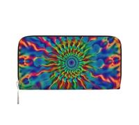 MMSJSBVY Portefeuille long en cuir avec fermeture éclair et fentes pour cartes - Musée du Louvre à Paris - Pour femme, Couleur tie-dye, Taille unique