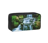 MMSJSBVY Positano Trousse à crayons de grande capacité en tissu Oxford avec fermeture éclair lisse pour l'école, le bureau, les voyages, Cascade qui coule vers le bas, Taille unique, Trousse de beauté