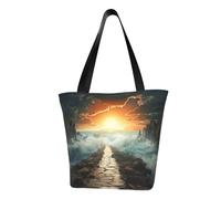 MMSJSBVY Rubber Ducks Sac à main pour femme Sac fourre-tout grande capacité Convient pour le shopping, les voyages à la plage et le fitness, Chemin maritime divisé, Taille unique