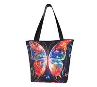 MMSJSBVY Sac à main Angel Wing pour femme, sac fourre-tout de grande capacité, adapté pour le shopping, la plage et le fitness, Musica Papillon, Taille unique