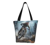 MMSJSBVY Sac à main en bois pour femme, sac à provisions, sac fourre-tout de grande capacité, adapté pour le shopping, les voyages à la plage et le fitness, Tournoi de VTT, Taille unique