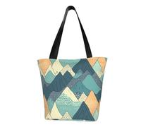 MMSJSBVY Sac à main pour femme avec dauphin avec un sourire, sac fourre-tout de grande capacité, adapté pour le shopping, les voyages à la plage et le fitness, Montagnes, Taille unique