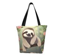 MMSJSBVY Sac à main pour femme avec visages de bouledogue anglais, sac fourre-tout de grande capacité, adapté pour le shopping, les voyages à la plage et le fitness, Joli paresse., Taille unique