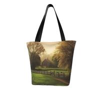 MMSJSBVY Sac à main pour femme, sac fourre-tout de grande capacité, adapté pour le shopping, les voyages à la plage et le fitness, Campagne, Taille unique