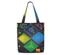 MMSJSBVY Sac fourre-tout en toile avec motif paresseux mignon et amusant - Sac fourre-tout léger en polyester - Réutilisable - Pour le travail, l'école et l'épicerie, Quiz mathématiques, Taille unique