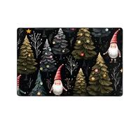 MMSJSBVY Tapis de sol en flanelle doux antidérapant et absorbant en mousse à mémoire de forme pour salon, chambre à coucher, bureau, décoration de Noël - 152,4 x 99,1 cm