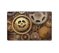MMSJSBVY The Clocks Theme Gears Tapis de sol en flanelle doux, antidérapant, absorbant et absorbant en mousse à mémoire de forme, convient pour salon, chambre à coucher, bureau, 152,4 x 99,1 cm