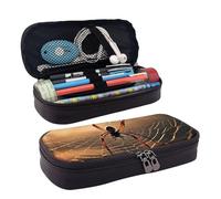 MMSJSBVY Trousse à crayons à motif géométrique diagonale - Grande capacité durable - Organiseur de papeterie, fournitures scolaires et de bureau, Toile d'araignée avec une araignée, Taille unique,