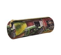 MMSJSBVY Trousse à crayons cylindrique en cuir de couleur pâle délavée, mélange de roses, grande capacité, convient pour les étudiants, le bureau, les voyages, le rangement des pinceaux de maquillage