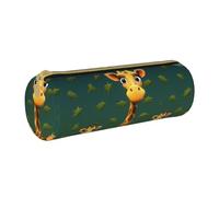 MMSJSBVY Trousse à crayons cylindrique en cuir de couleur pâle délavée, mélange de roses, grande capacité, convient pour les étudiants, le bureau, les voyages, le rangement des pinceaux de maquillage