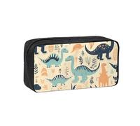 MMSJSBVY Trousse à crayons de grande capacité en tissu Oxford avec fermeture éclair lisse pour l'école, le bureau, les voyages, Dinosaures, Taille unique, Trousse de beauté