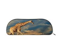 MMSJSBVY World War Trousse à crayons en cuir avec fermeture éclair pour stylos, cosmétiques et voyage, Girafe Animaux d'Afrique, Taille unique, Cartable