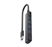 MMSKY Concentrateurs USB 3.0 alimentés à 5 ports, répartiteur USB avec port de données d'alimentation USB C 5 V pour ordinateur portable, PC, voiture