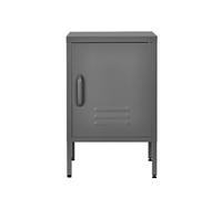 MMT Armoire vestiaire en métal - Tables de chevet et buffets pour salon - 38 x 38 x 60 cm - Table de chevet pour chambre à coucher et salon (gris)