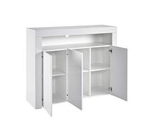 MMT Furniture Designs Buffet en Bois d'ingénierie Blanc 116 x 35 x 93 cm
