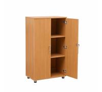 MMT Furniture Designs Ltd Armoire de Rangement en hêtre de Bureau 2 Portes classeur à Verrouillage sécurisé 120cm de Hauteur 70(w) x 40(d) x 120(h)