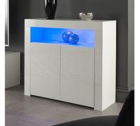 MMT Furniture Designs Ltd SIb02White Buffet, Bois d'ingénierie, Blanc, 90 x 35 x 83 cm W x H