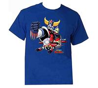 MMUNNA Men's Goldrake UFO Robot T Shirt Uomo Bimbo Cartoon Anni 80 Anime Royal Blue L