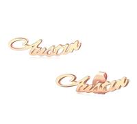 MMXX Boucles D'oreilles Prénom Personnalisé Boucles D'oreilles Personnalisées pour Femme Boucles D'oreilles avec Nom Personnalisé Bijoux Personnalisés (A3: Or Rose)