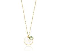 MMXX Collier Prénom Personnalisé avec Pierre de Naissance pour Femme Collier Mode Délicat Bijoux Faits À la Main Cadeaux pour Maman Fille Femme Anniversaire Fête des Mères - Blanc