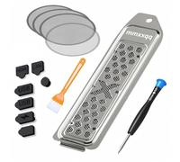 mmxxqq Kit de housse de refroidisseur et cache-poussière en métal pour PS5 | Comprend une brosse de nettoyage | Sept bouchons de poussière et quatre filtres anti-poussière pour ventilateur |