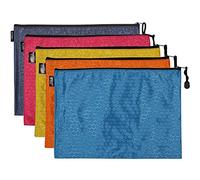 MMY-Perles Matte Football Chemise-Paquet Portefeuille Pochette en PVC Zip Document Dossier-5 Pcs (A3)