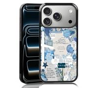 MMYAJT Coque de téléphone chrétienne avec dictons religieux classiques pour iPhone 17 Pro - TPU bleu, esthétique, croix, dieu Jésus, cadeau pour garçon, fille, homme et femme