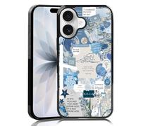 MMYAJT Coque de téléphone chrétienne avec dictons religieux classiques pour iPhone 17 - TPU bleu, esthétique, croix, dieu Jésus, cadeau pour garçon, fille, homme, femme