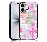 MMYAJT Coque de téléphone chrétienne avec dictons religieux classiques pour iPhone 17 - TPU rose esthétique, croix, dieu Jésus, cadeau pour garçon, fille, homme, femme