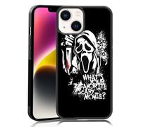 MMYAJT Favorite Scary Phone Case Compatible with iPhone 14, Scream iPhone Case Shockproof Black and White Phone Halloween Funny Cover Gift for Boy Girl Men Women