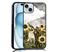 MMYAJT There's A Ghost in the Sunflower Field Fit for iPhone 15 Plus