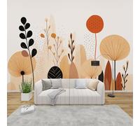 MMYAOKEN Papier Peint Panoramique Bohème 400x280 cm - Décoration Murale Feuille Abstraite Moderne - Tapisserie Murales Papier Peint Intissé pour Chambre Salon - Poster Tableaux Photo Muraux