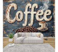 MMYAOKEN Papier Peint Panoramique Café 200x140 cm - Décoration Murale Cuisine - Tapisserie Murales Papier Peint Intissé pour Chambre Salon - Moderne Poster Tableaux Photo Muraux