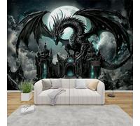 MMYAOKEN Papier Peint Panoramique Dragon 250x175 cm - Décoration Murale Garcon Ado Gothique - Tapisserie Murales Papier Peint Intissé pour Chambre Salon - Poster Tableaux Photo Muraux