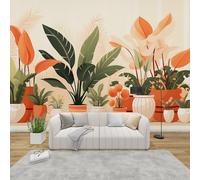 MMYAOKEN Papier Peint Panoramique Feuilles Tropicales 250x175 cm - Décoration Murale Bohème Moderne - Tapisserie Murales Papier Peint Intissé pour Chambre Salon - Poster Tableaux Photo Muraux