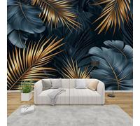 MMYAOKEN Papier Peint Panoramique Feuilles Tropicales 350x256 cm - Décoration Murale Feuilles de Palmier - Tapisserie Murales Papier Peint Intissé pour Chambre Salon - Poster Tableaux Photo Muraux