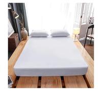 MMYUAK Housse de Matelas Housse de Matelas imperméable avec Fermeture éclair, Drap-Housse matelassé Tout Compris sur Six côtés, King/Queen pour Matelas(5,150x200x15cm 1pc)
