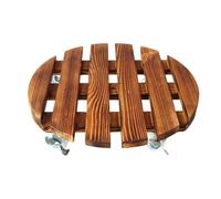 MMYUAK Support à Plantes sur roulettes Support de jardinière à Fleurs avec roulettes verrouillables, Plateau Roulant de Jardin Robuste avec Frein for Patio, Salle, intérieur et extérieur(Round 35cm)