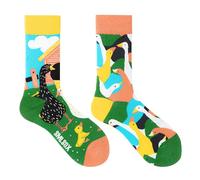 Mmyzao Chaussettes amusantes unisexes 35-46 - Motifs asymétriques gauche et droite - Motifs variés dans les domaines des animaux, de la nourriture, du sport et de l'art, Oie, 35-46