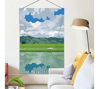 MMZBYAN Animation moderne paysage toile de fond salon dortoir chambre à coucher tête de lit tissu décoratif tissu de fond mural 30 × 50cm