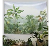 MMZBYAN Minimaliste INS vent mur fond tissu plantain feuilles forêt plantes décoration tapisserie décoration peinture murale pendentif 30 × 50cm