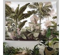 MMZBYAN Minimaliste INS vent mur fond tissu plantain feuilles forêt plantes décoration tapisserie décoration peinture murale pendentif 30 × 50cm