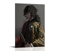 MNABSO Anime Demon Slayer Tomioka Giyuu Poster d'art Peinture décorative sur toile Art mural pour salon, chambre à coucher, 20 x 30 cm