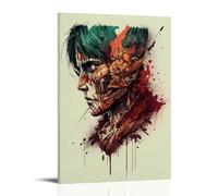 MNABSO Attaque on Titan Dessin Animé Main Personnage Art Mural Impression Photo Moderne Décoration Chambre Familiale 08 x 12 pouces (20 x 30 cm)