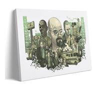 MNABSO Breaking Bad Figurine Collective Fan Art Poster Peinture décorative sur toile Art mural pour salon, chambre à coucher, 20 x 30 cm