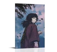 MNABSO Demon Slayer Giyu Tomioka Poster Peinture décorative sur toile Art mural pour salon, chambre à coucher, 20 x 30 cm